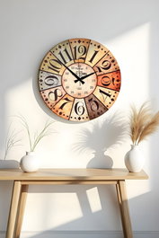 Wallity Reloj Decorativo de MDF Multicolor 50x50 cm